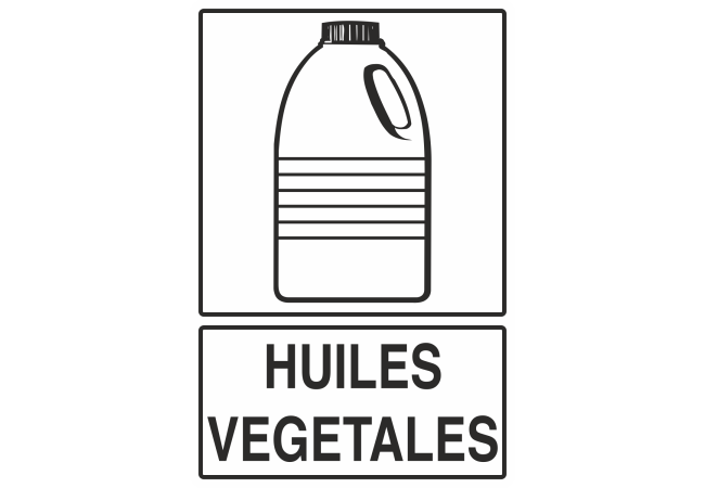Autocollant Recyclage Huiles Végétales