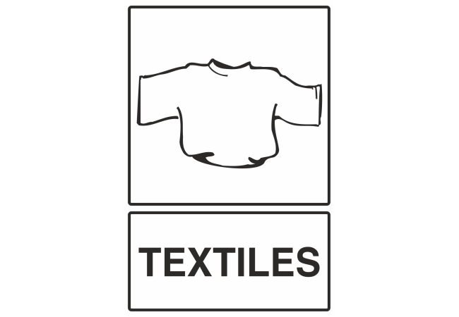 Autocollant Recyclage Textiles