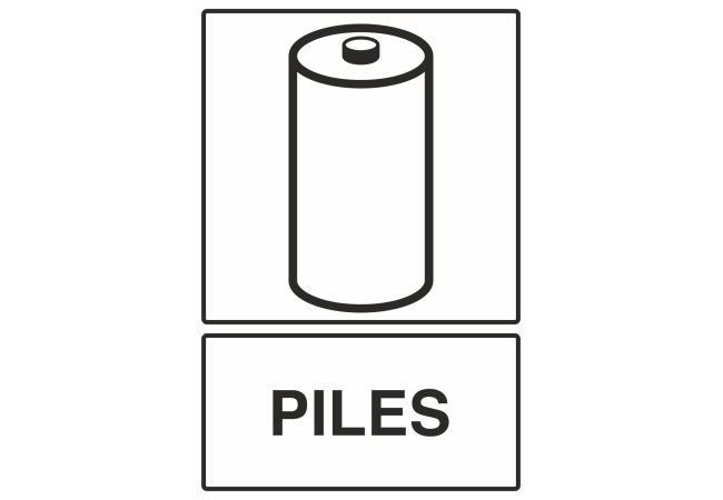 Autocollant Recyclage Piles