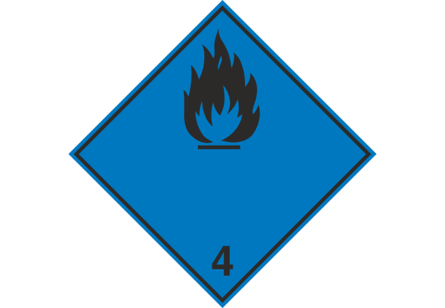 Autocollant Transport Gaz Inflammables Au Contact De L'eau