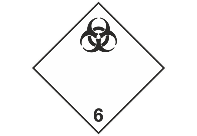 Autocollant Transport Susceptible De Produire Une Infection