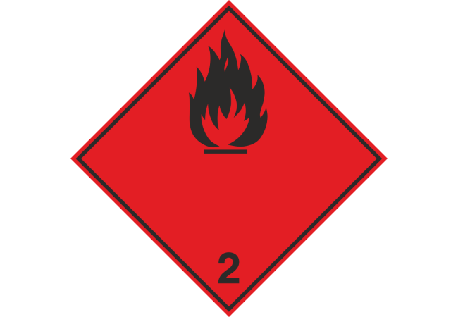 Autocollant Transport Gaz Inflammables 1