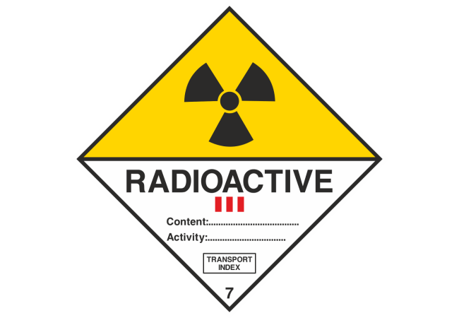 Autocollant Transport Radioactif 7c Iii