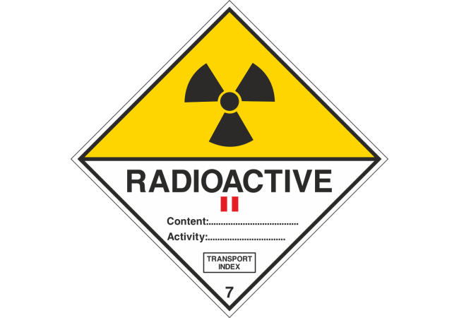 Autocollant Transport Radioactif 7b Ii