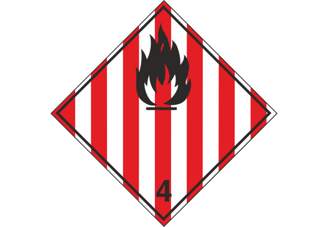 Autocollant Transport Inflammables (substances Solides Inflammables)