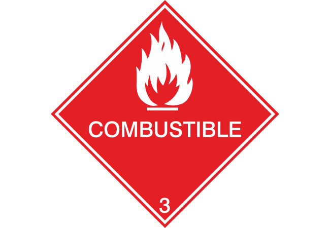 Autocollant Transport Maritime Facilement Inflammable