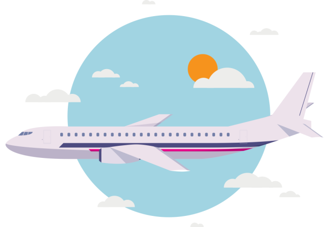 Autocollant Métier Voyage Avion