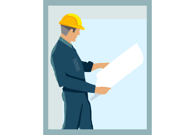 Autocollant Métier Travaux Publics Vitrier