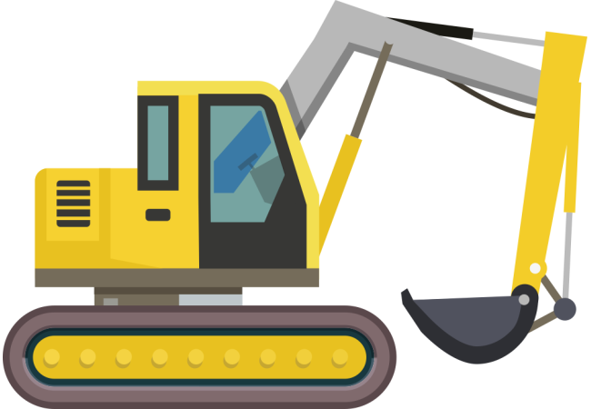 Autocollant Métier Travaux Publics Machine Chantier