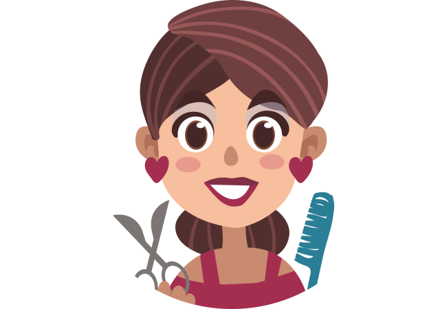 Autocollant Métier Coiffure 1