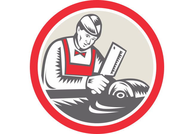 Autocollant Métier Commerçant Boucher 2