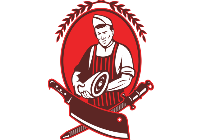 Autocollant Métier Commerçant Boucher 4