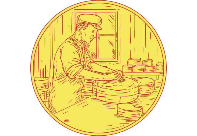 Autocollant Métier Commerçant Fromager 3