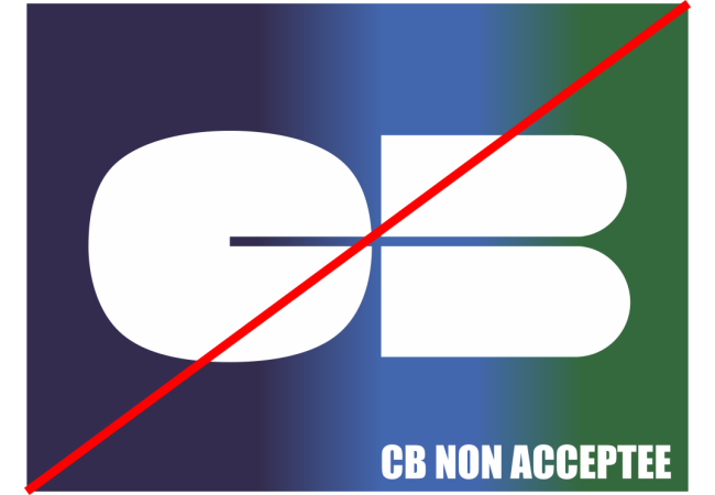 Autocollant Logo Carte Bancaire Non Acceptée