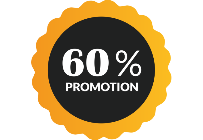 Autocollant Soldes 60% De Promotion