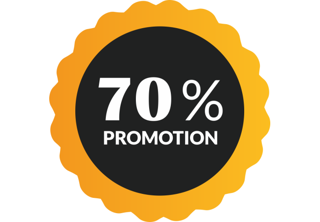 Autocollant Soldes 70% De Promotion
