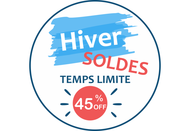 Autocollant Soldes Hiver