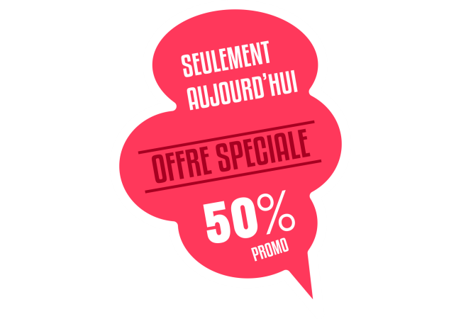 Autocollant Soldes Offre Spéciale 50%