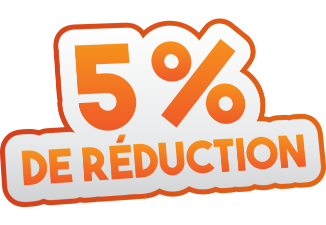 Autocollant Soldes 5% De Réduction
