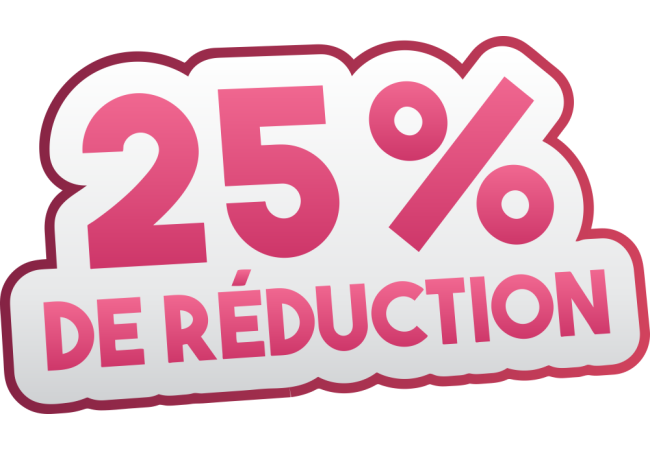 Autocollant Soldes 25% De Réduction