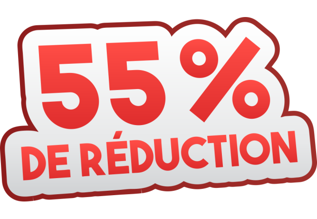 Autocollant Soldes 55% De Réduction