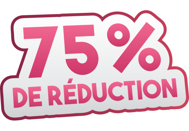 Autocollant Soldes 75% De Réduction
