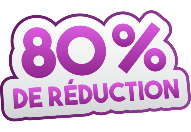 Autocollant Soldes 80% De Réduction