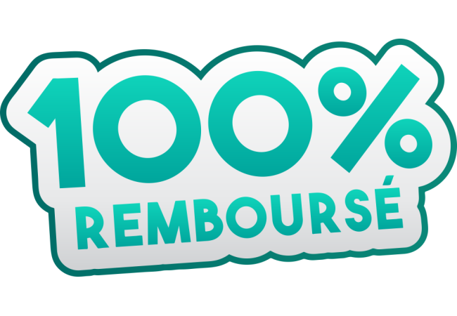 Autocollant Soldes 100% Reboursé