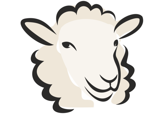 Autocollant Logo Animaux Ferme Mouton