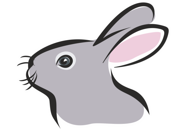 Autocollant Logo Animaux Ferme Lapin