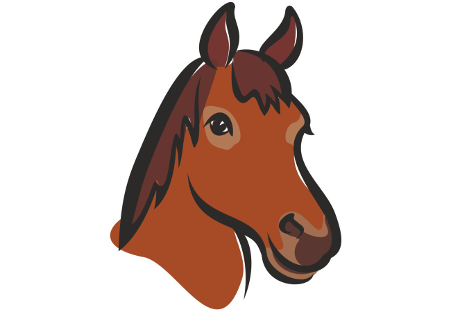 Autocollant Logo Animaux Ferme Cheval