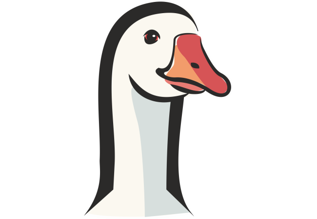 Autocollant Logo Animaux Ferme Oie