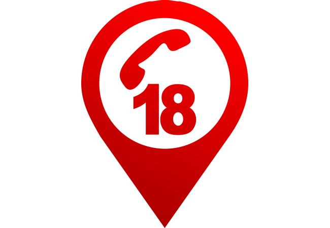 Autocollant Logo Numéro Urgence 18