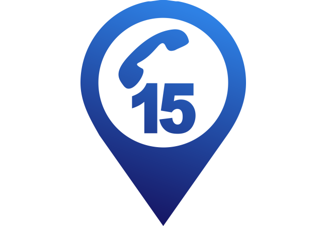 Autocollant Logo Numéro Urgence 15