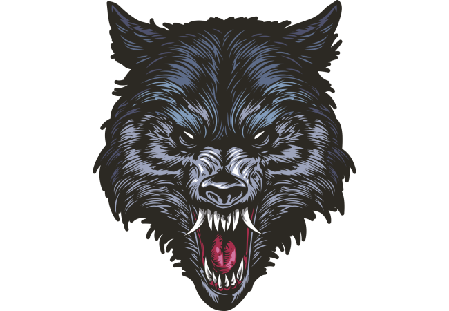 Autocollant Logo Loup