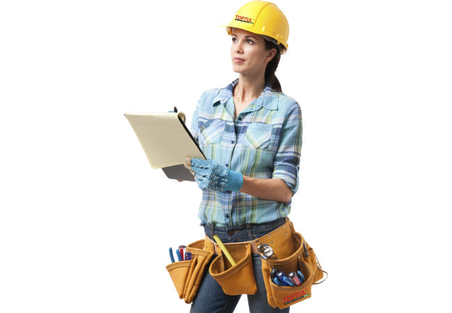 Autocollant Personne Femme Chantier