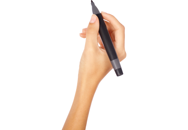Autocollant Personne Main Stylo
