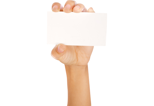 Autocollant Personne Main Carte