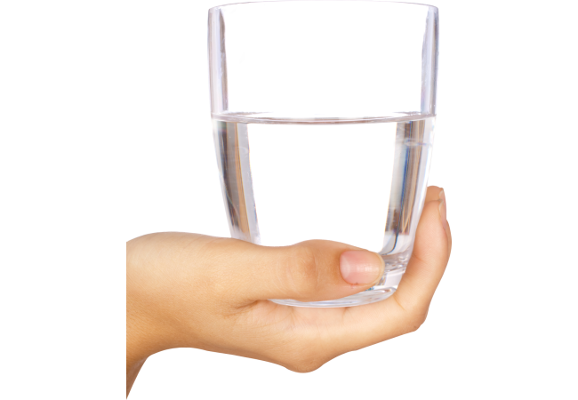 Autocollant Personne Main Verre D'eau