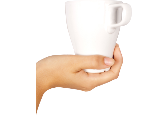 Autocollant Personne Main Mug