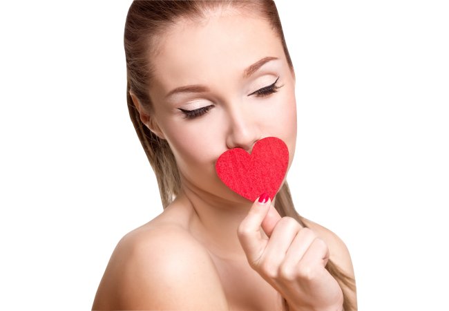 Autocollant Personne Femme Coeur Beauté 4