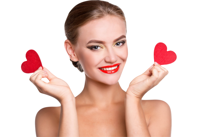 Autocollant Personne Femme Coeur Beauté 5
