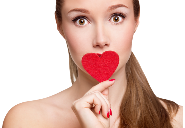 Autocollant Personne Femme Coeur Beauté 7