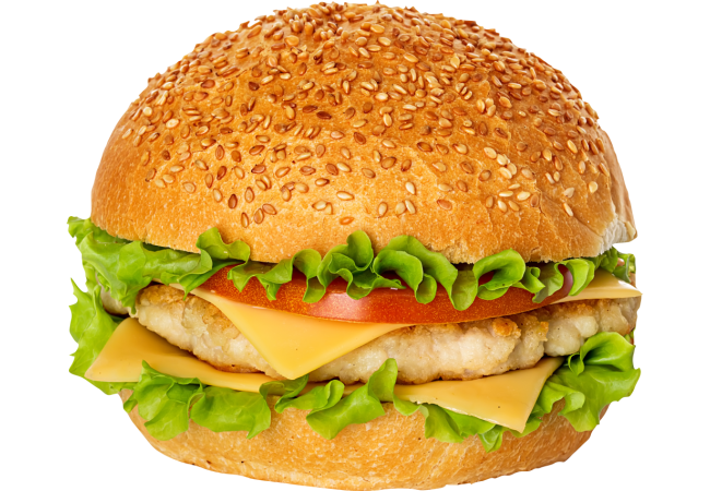 Autocollant Alimentation Hamburger Poulet