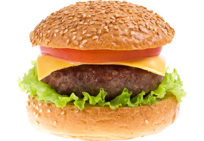 Autocollant Alimentation Hamburger Boeuf