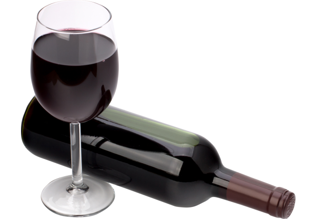 Autocollant Boisson Bouteille Verre Vin