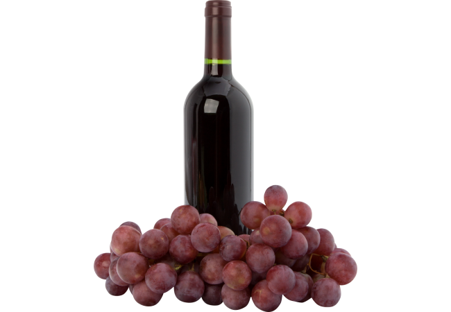 Autocollant Boisson Bouteille De Vin Grappe Raisin