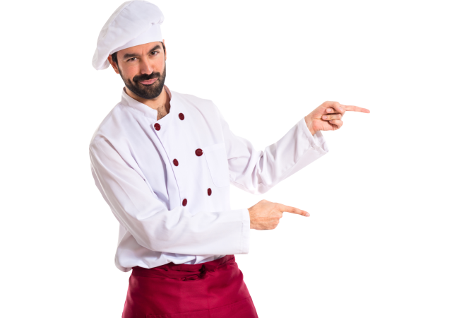 Autocollant Personne Chef Cuisinier Toque
