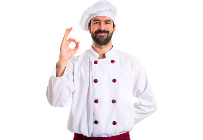 Autocollant Personne Chef Cuisinier Toque 2