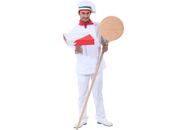 Autocollant Personne Chef Pizza